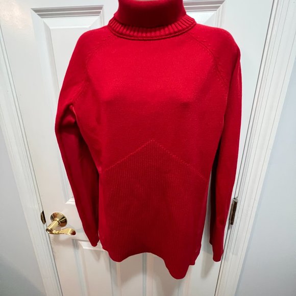 Athleta rmedium red turtle neck sweater - Picture 3 of 6